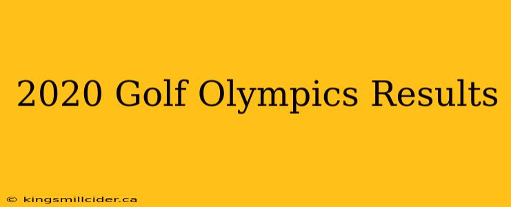 2020 Golf Olympics Results