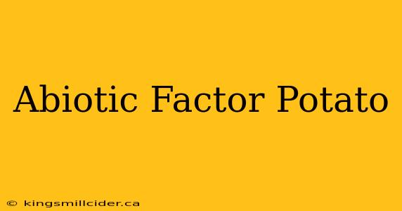 Abiotic Factor Potato