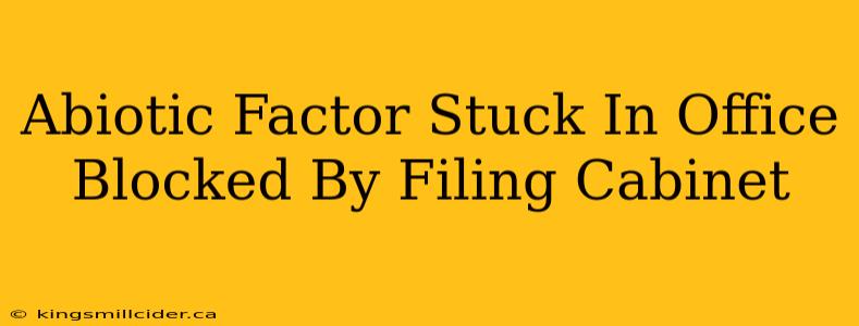 Abiotic Factor Stuck In Office Blocked By Filing Cabinet