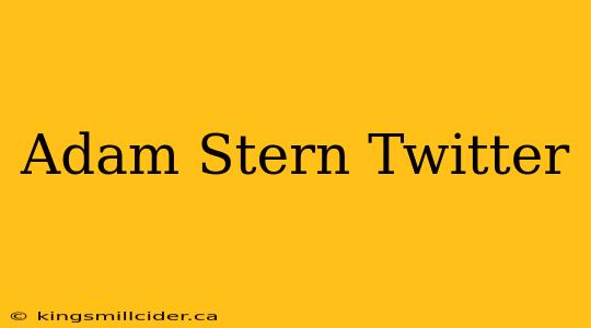 Adam Stern Twitter