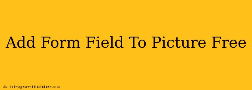 Add Form Field To Picture Free