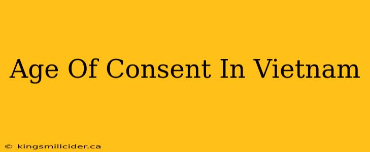 Age Of Consent In Vietnam