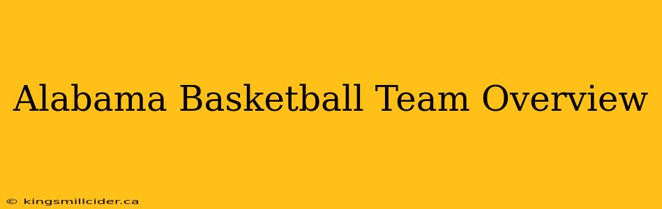 Alabama Basketball Team Overview