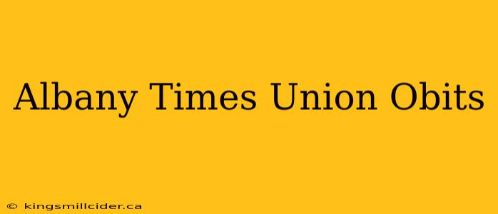 Albany Times Union Obits