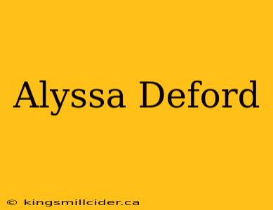 Alyssa Deford