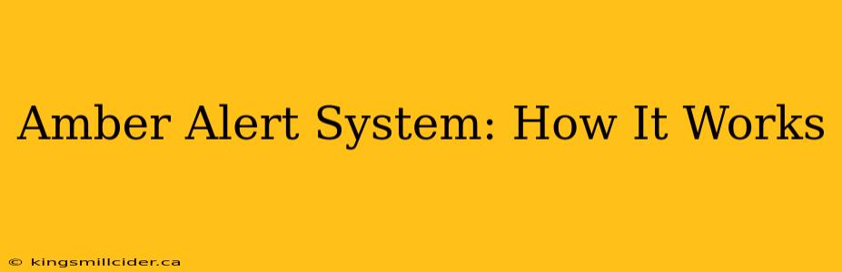 Amber Alert System: How It Works