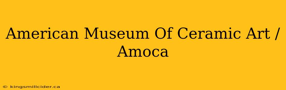 American Museum Of Ceramic Art / Amoca