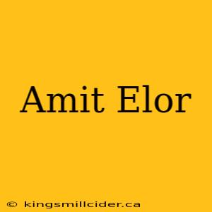 Amit Elor