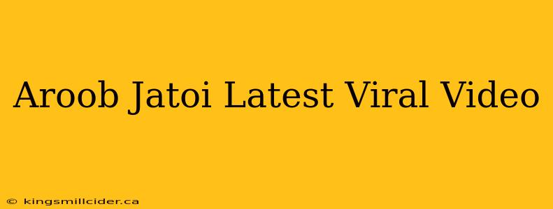 Aroob Jatoi Latest Viral Video