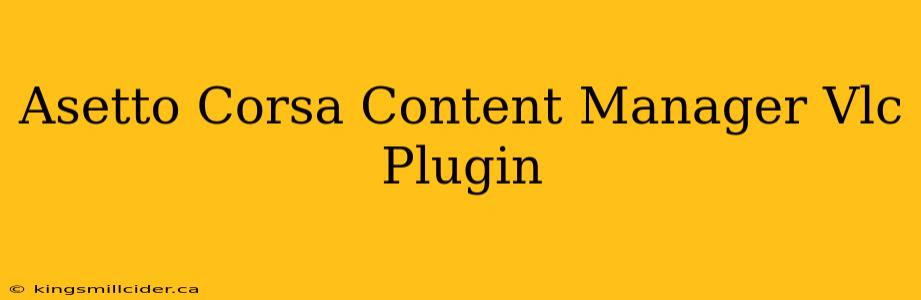 Asetto Corsa Content Manager Vlc Plugin