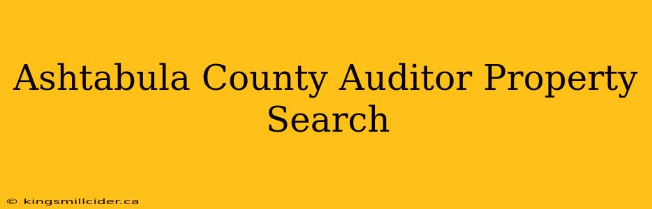 Ashtabula County Auditor Property Search