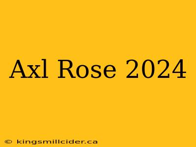 Axl Rose 2024