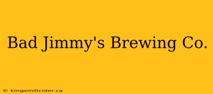 Bad Jimmy's Brewing Co.