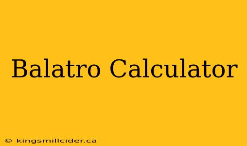 Balatro Calculator