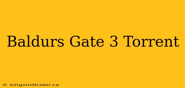 Baldurs Gate 3 Torrent