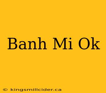 Banh Mi Ok