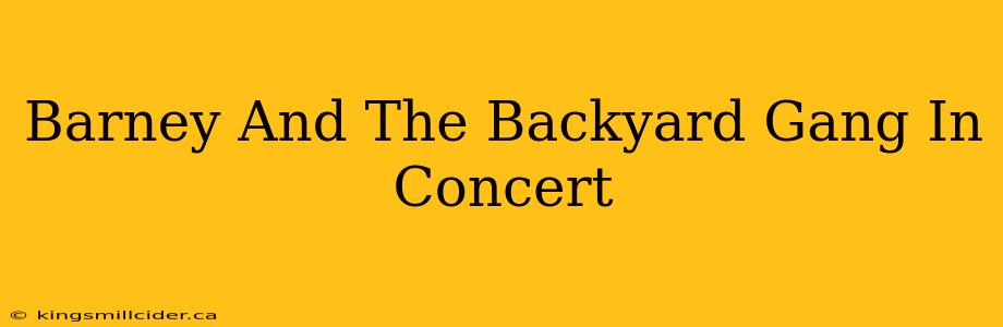 Barney And The Backyard Gang In Concert