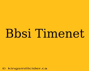 Bbsi Timenet