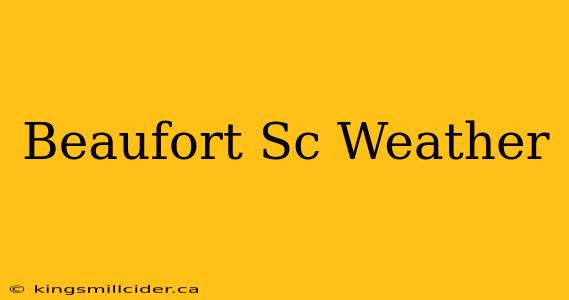 Beaufort Sc Weather