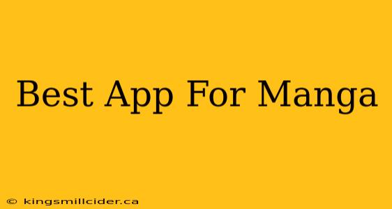 Best App For Manga