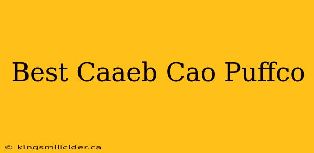 Best Caaeb Cao Puffco