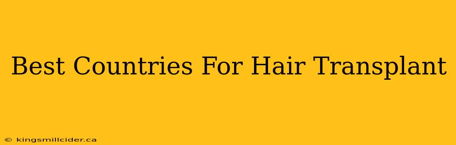 Best Countries For Hair Transplant