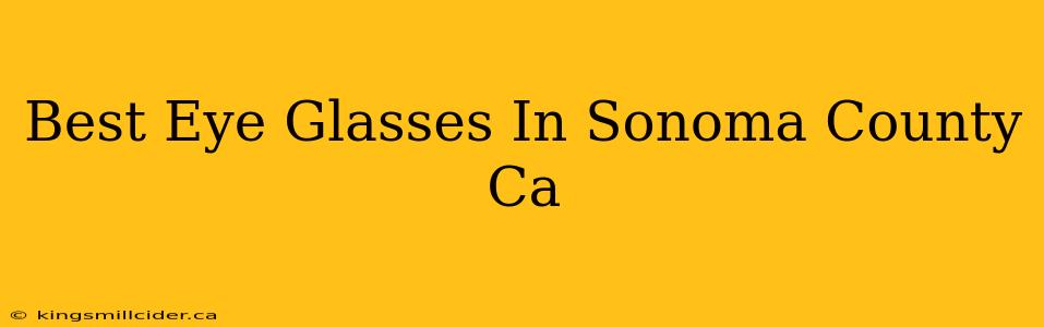 Best Eye Glasses In Sonoma County Ca