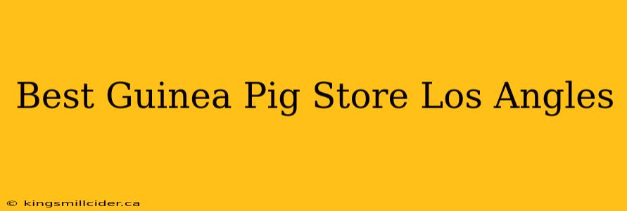 Best Guinea Pig Store Los Angles