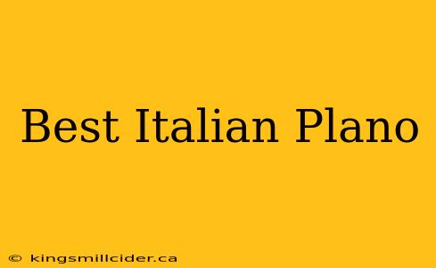 Best Italian Plano