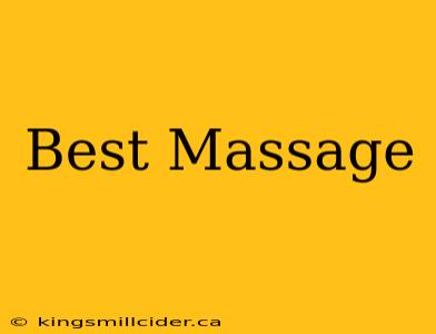 Best Massage