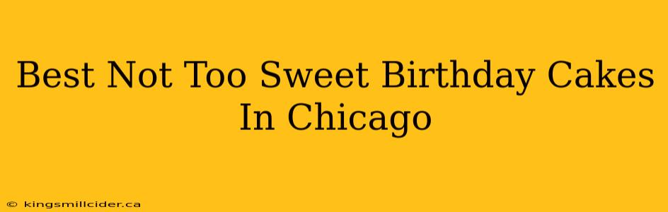 Best Not Too Sweet Birthday Cakes In Chicago