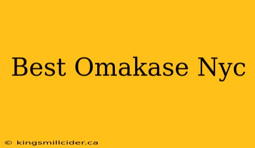 Best Omakase Nyc