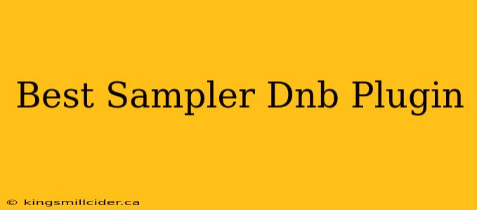 Best Sampler Dnb Plugin