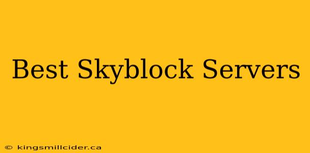 Best Skyblock Servers