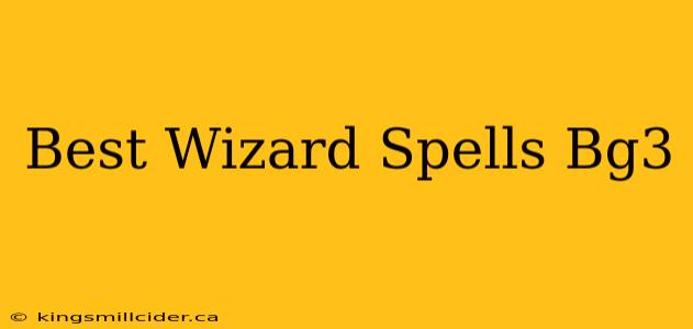 Best Wizard Spells Bg3