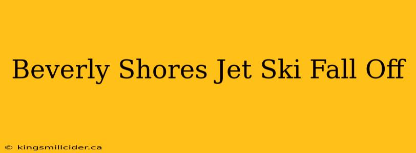 Beverly Shores Jet Ski Fall Off