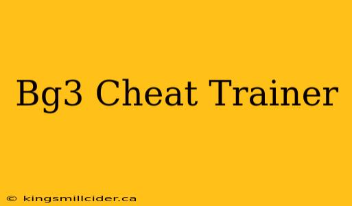 Bg3 Cheat Trainer