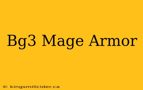 Bg3 Mage Armor