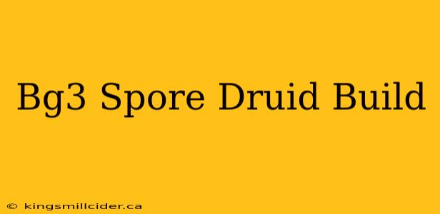 Bg3 Spore Druid Build