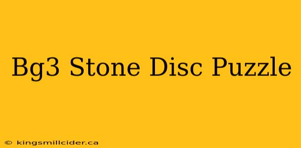 Bg3 Stone Disc Puzzle