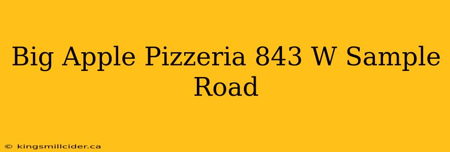 Big Apple Pizzeria 843 W Sample Road