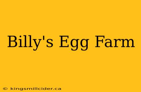 Billy's Egg Farm