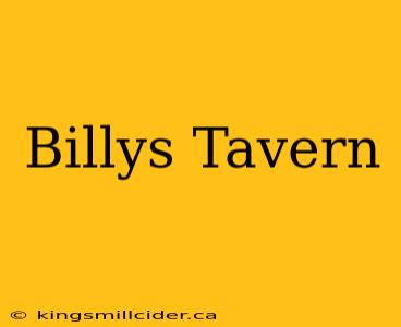 Billys Tavern