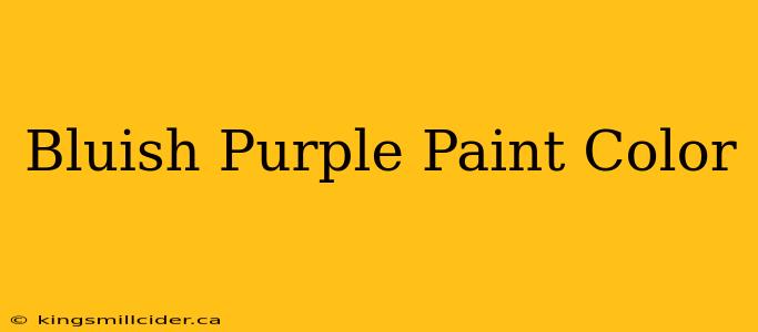 Bluish Purple Paint Color