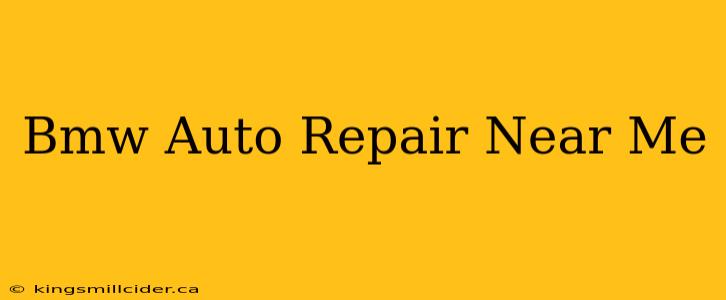 Bmw Auto Repair Near Me