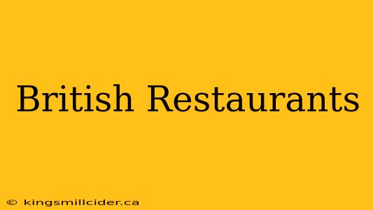 British Restaurants