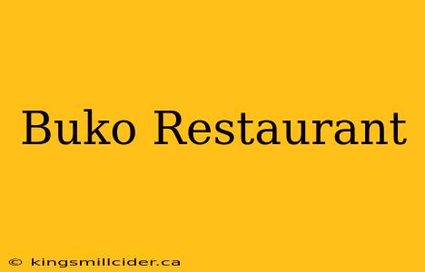 Buko Restaurant