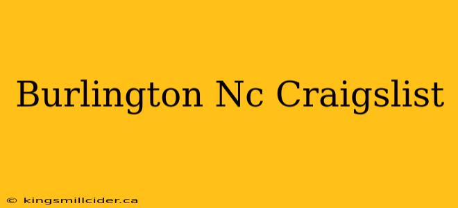 Burlington Nc Craigslist