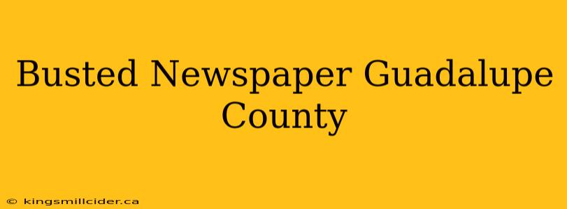 Busted Newspaper Guadalupe County