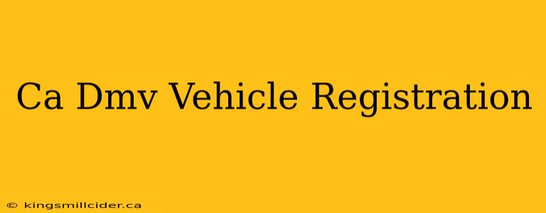 Ca Dmv Vehicle Registration